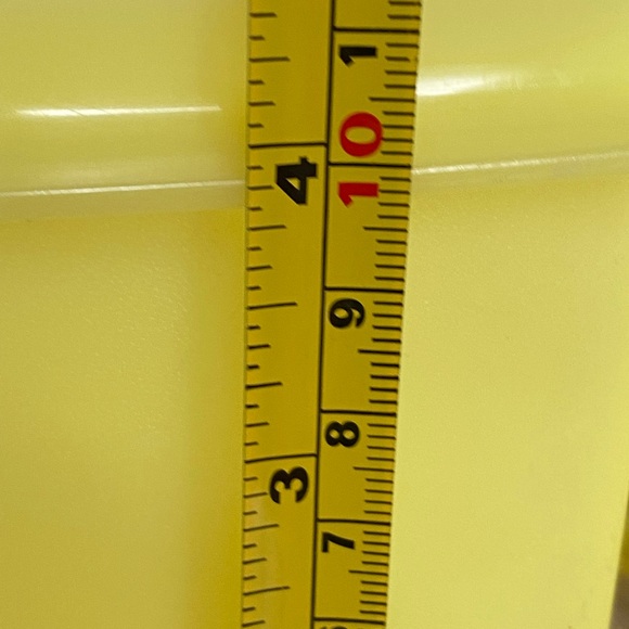 Vintage Tupperware 1243 Shelf Saver Yellow Rectangle Storage Container Bowl Lid - Picture 6 of 12